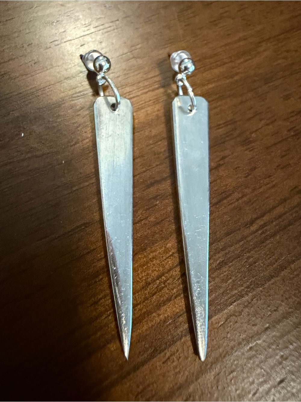 Silver Plated Fork Tine Earrings